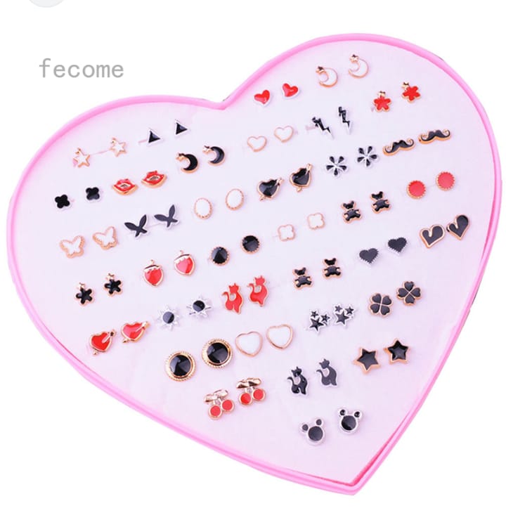 Random Beautiful Ear studs Silicon Back With Back Stoppe