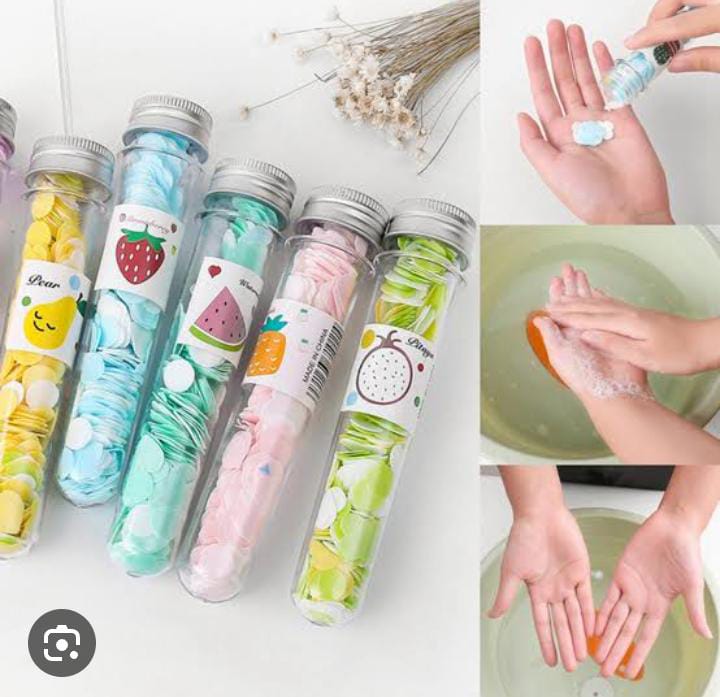 Paper Soap With Bottle Multi-color.