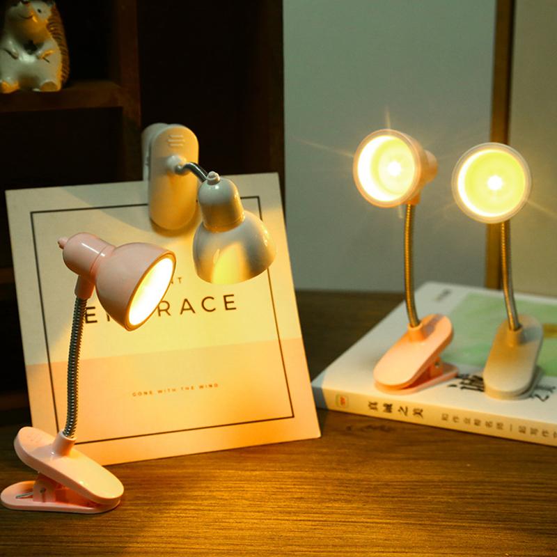 1Pc Mini Led Clamp Reading Lamp Night Lights