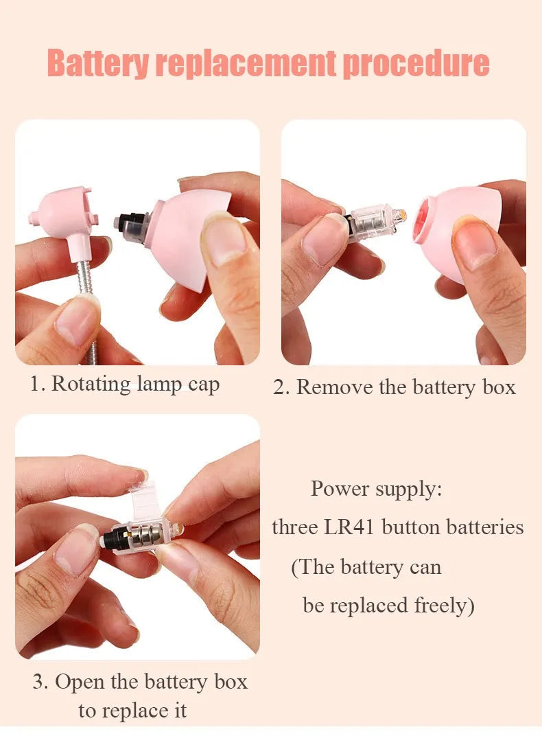 1Pc Mini Led Clamp Reading Lamp Night Lights