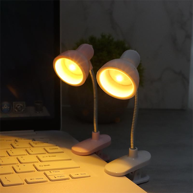 1Pc Mini Led Clamp Reading Lamp Night Lights