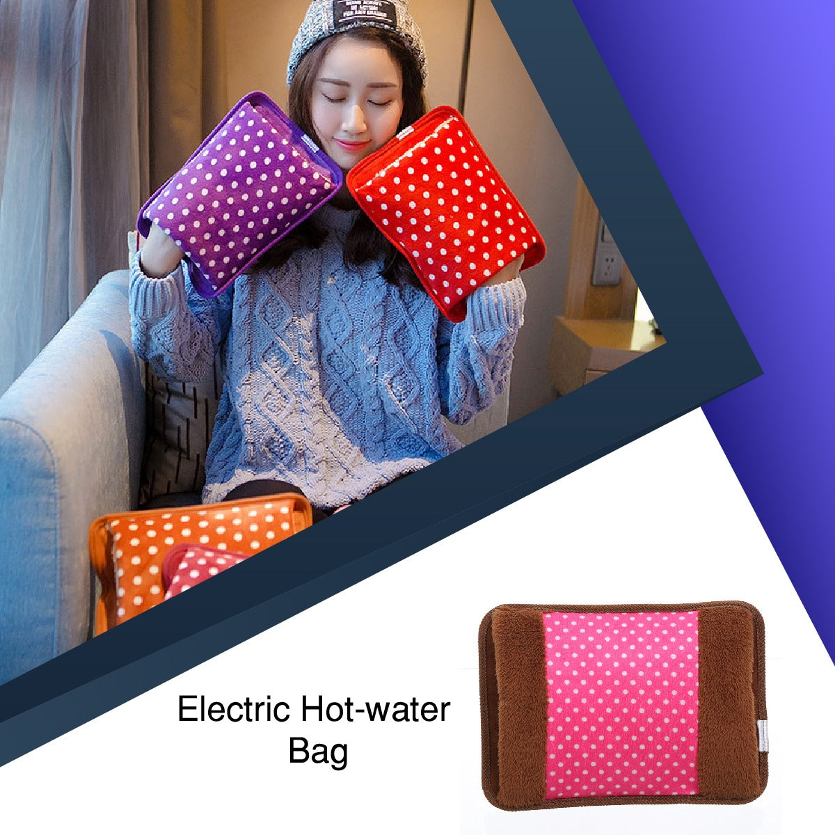 Electric Hot Water Bottle Heat Pad for pain relief