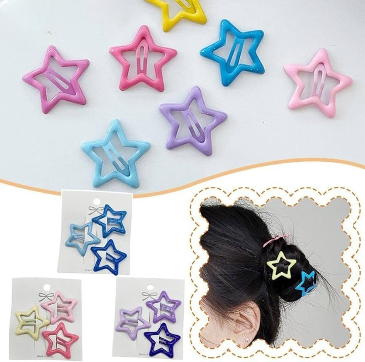 Pack Off 06  Star Design Girl Hair Clip | Hair Clip For Women
