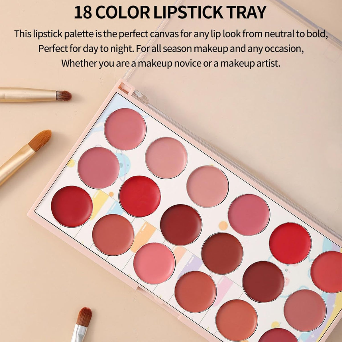 Moccallure Professional 18-Colors Lipstick Kit – Long-Lasting, Hydrating