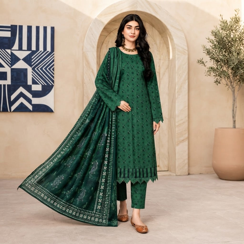 Salim Design 04 – 3 Piece Printed Lawn Suit