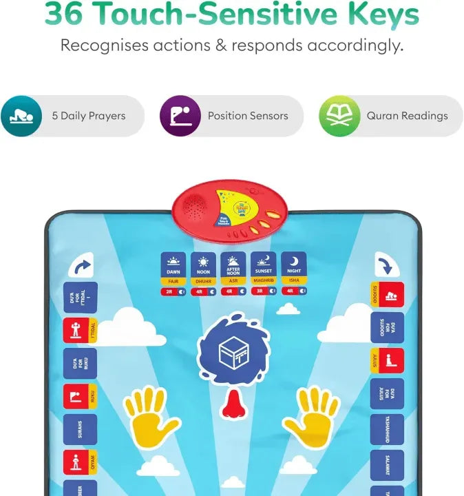 Kids Educational Prayer Mat – Interactive Namaz Learning Mat